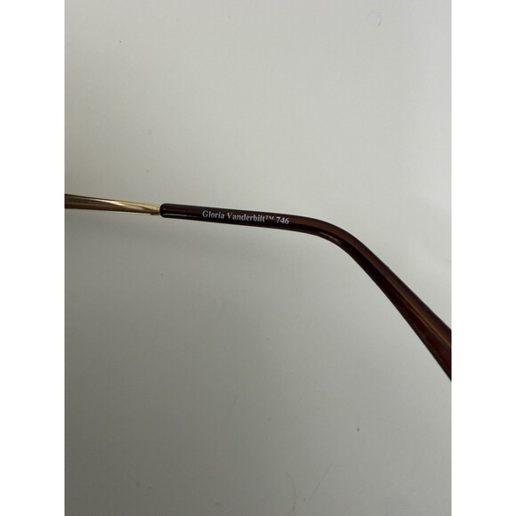 Gloria Vanderbilt 746 Zyloware Eyeglasses Frames Only Womens Gold Pink Oversized main image 3
